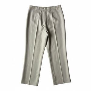 Vintage Talbots Petites Pure Silk Pants Size 10P Beige Quiet Luxury Businesswear